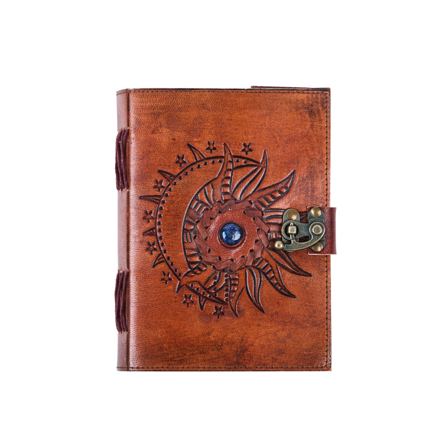 Leather Journal Embossed with Stone 200 Travel Journal