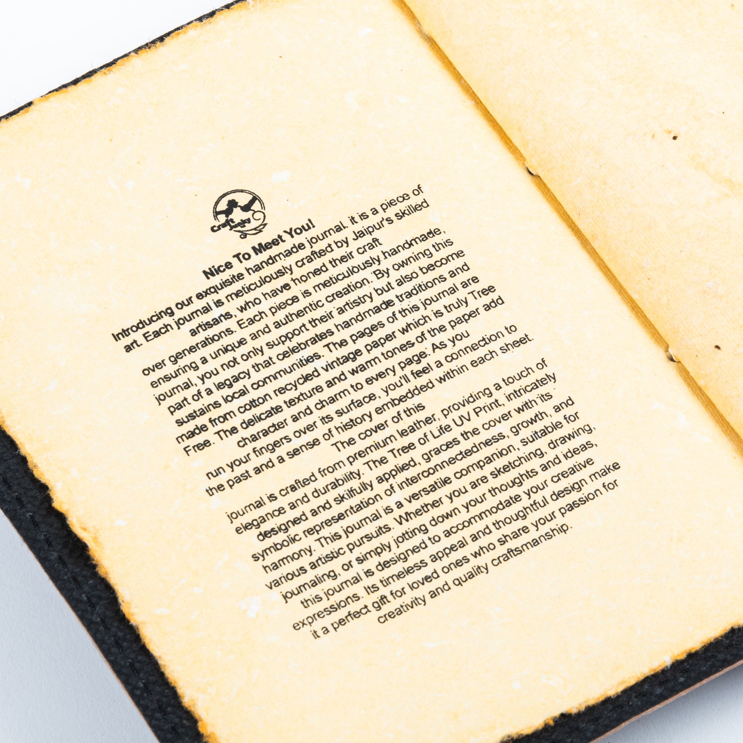 Vintage Leather Bound Diary with Wolf Print