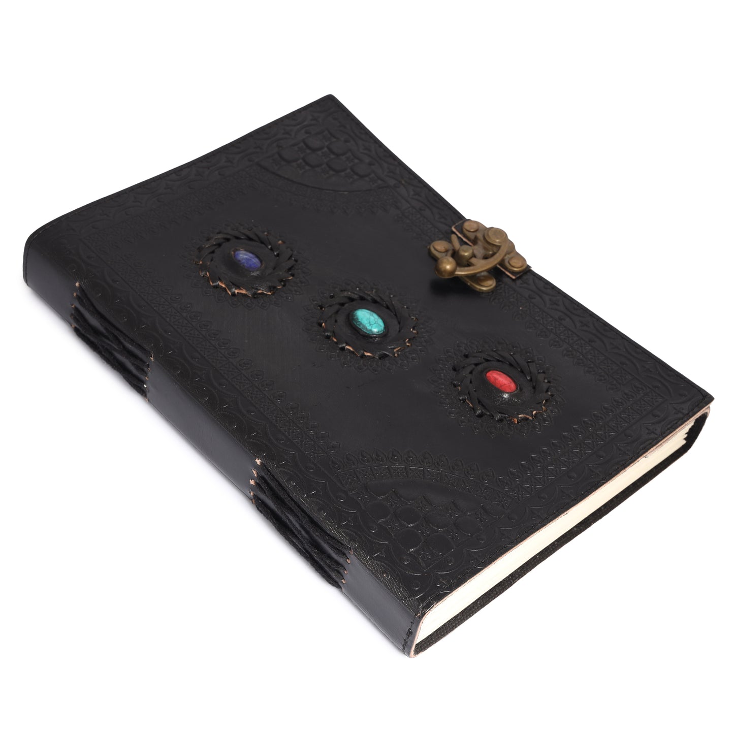 3 Precious Chakra Leather Journal Chakra Stones Meditation