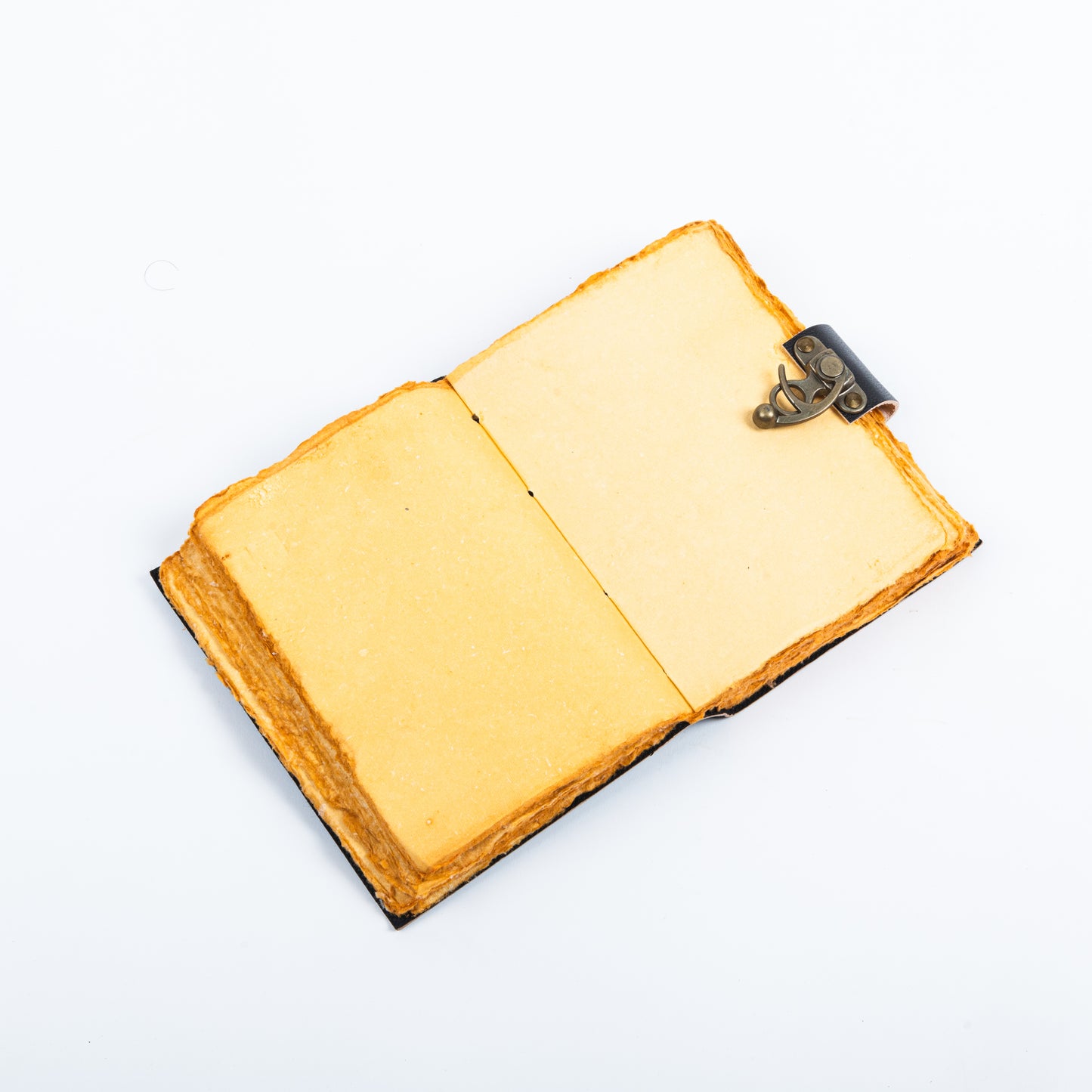 Leather Journal Notebook with Vintage Paper Tree Print