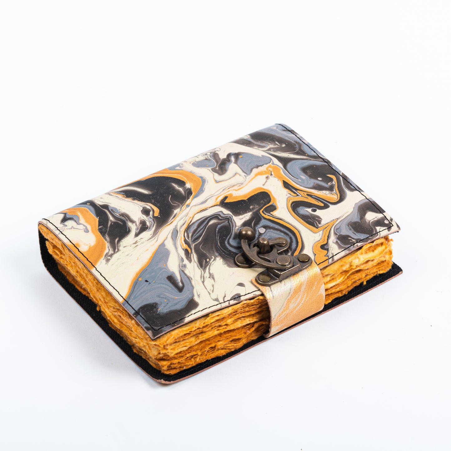 Vintage Leather Bound Diary with Mother of Earth Print