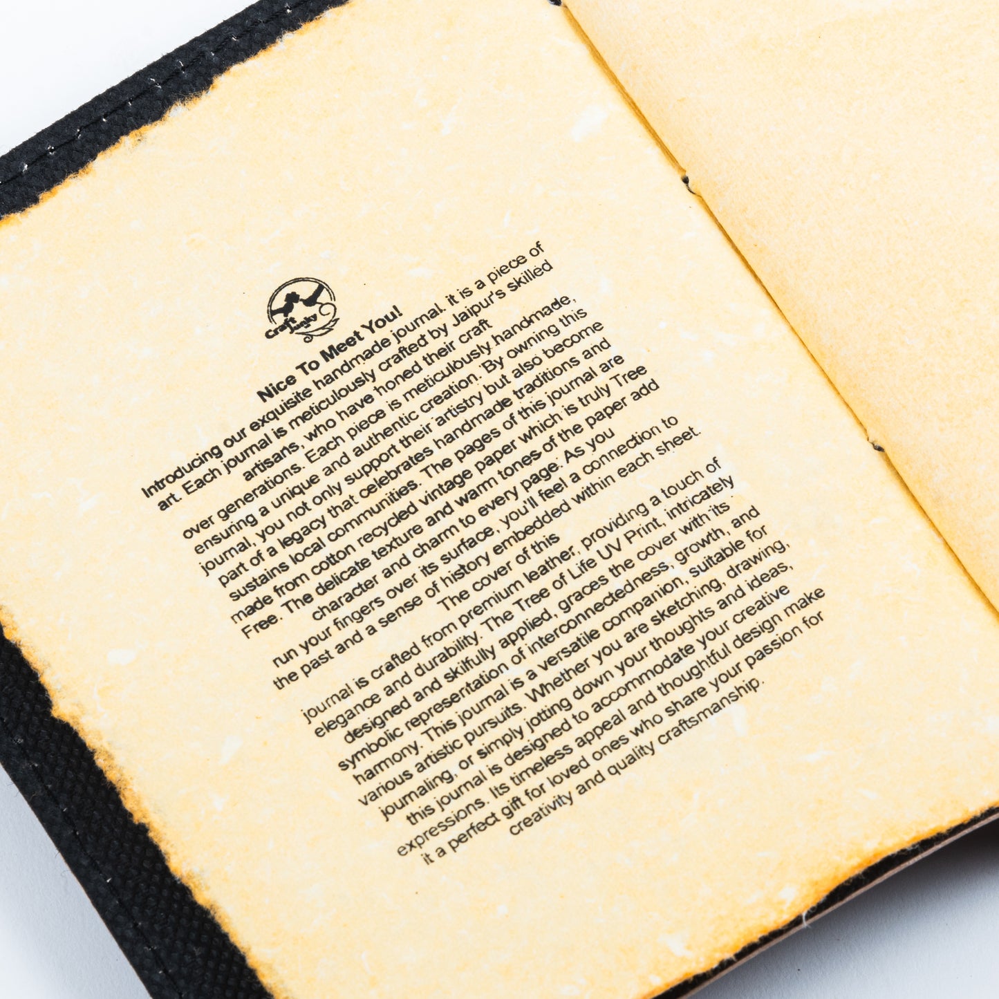 Leather Journal Notebook with Book Lover Print Quote Journal