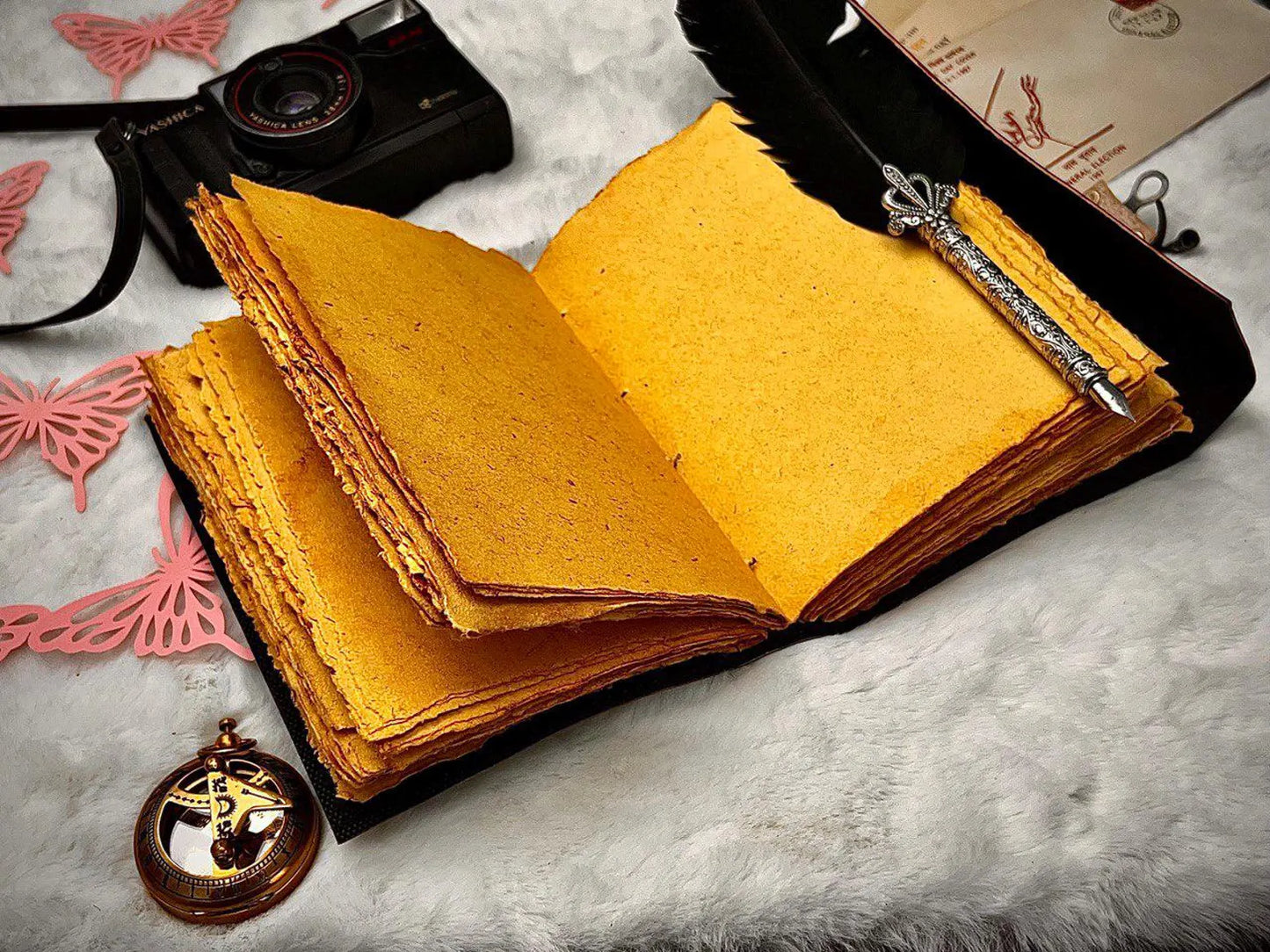 Leather Journal Vintage Notebook with Harry Potter Embossed