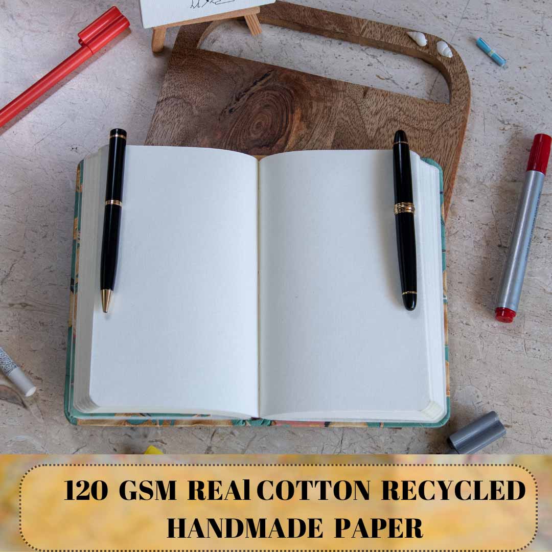 Marbled cover Hardbound Unruled Diary journal