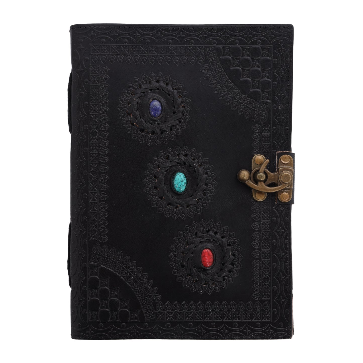 3 Precious Chakra Leather Journal Chakra Stones Meditation