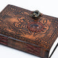 Leather Notebook with Stone Dragon Embossed Travel Journal 