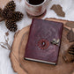 Leather Journal with Stone Dragon Embossed Travel Journal 