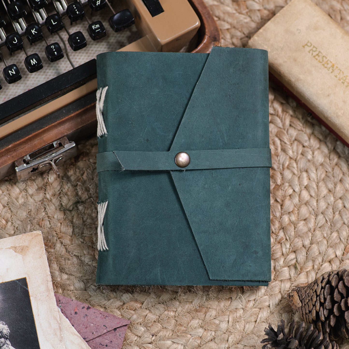 Vintage Leather Journal Diary with Belt