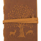Embossed Leather Journal With Tree with Deer