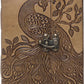 Peacock Embossed Leather Journal diary with 200 pages