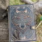 Wolf Embossed Leather Journal diary with 200 Handmade pages