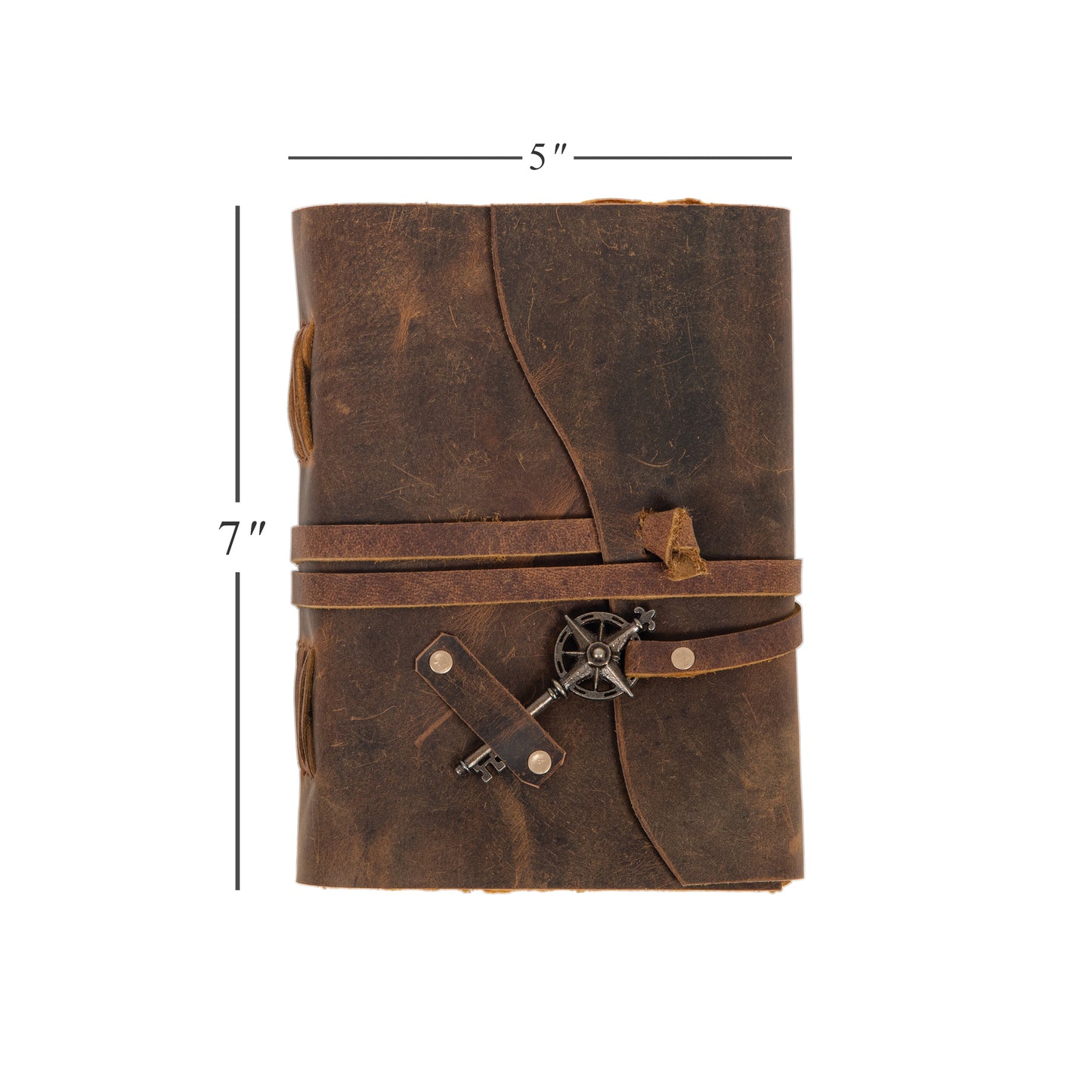 Vintage Leather Bound Diary with Key