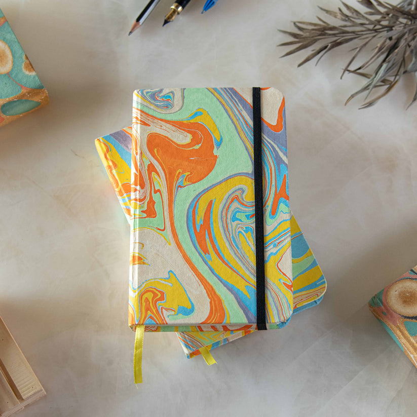 Marbled Cover Hardbound Unruled Diary Journal – CRAFT JUNKY